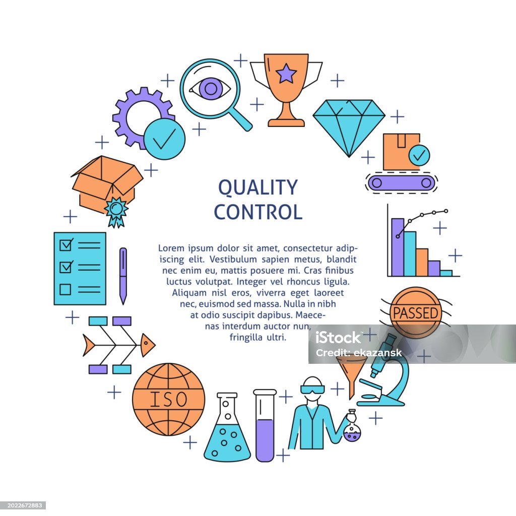 Test Round Images Quality Control And Testing Round Banner Stock Illustration - Download ...