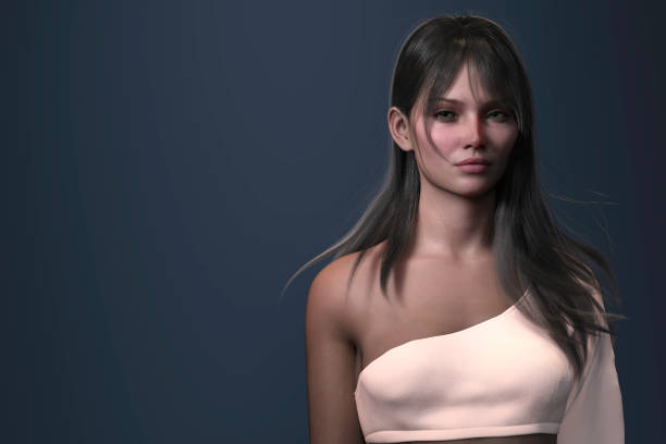 istock Portrait of a woman. 3D rendering. 2022716153