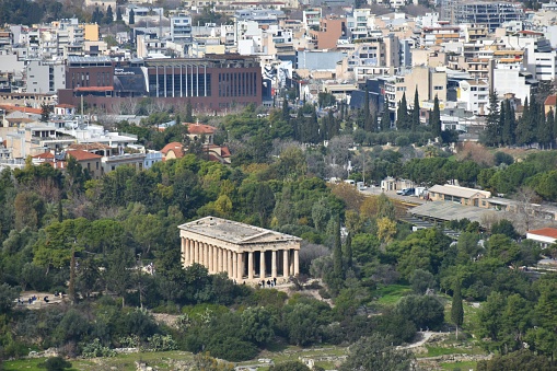 Famous temple in the Agora in the heart of Athens