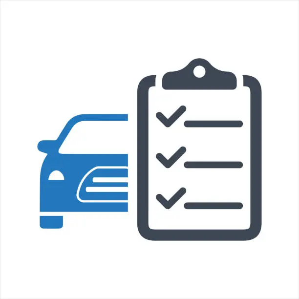 Vector illustration of Car maintenance list icon