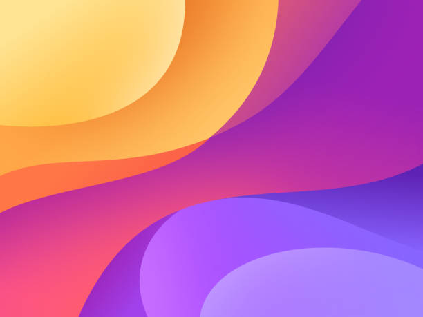 Smooth Wave Gradient Abstract Background Smooth wave tropical soft fabric summer wave glowing abstract background. changing beach stock illustrations