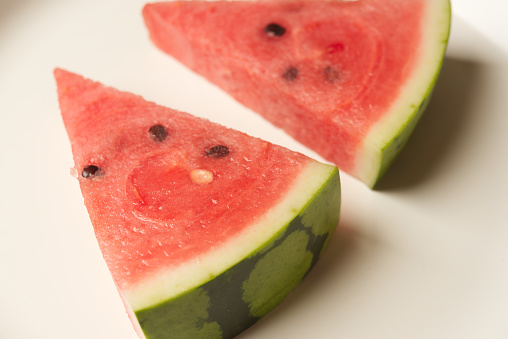Macrophotography of watermelons.