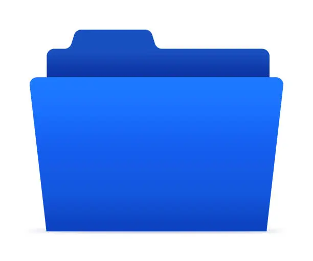 Vector illustration of Blue File Folder