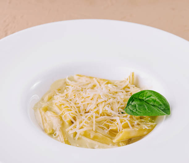 istock Penne Pasta with Parmesan in White Plate 2022806293