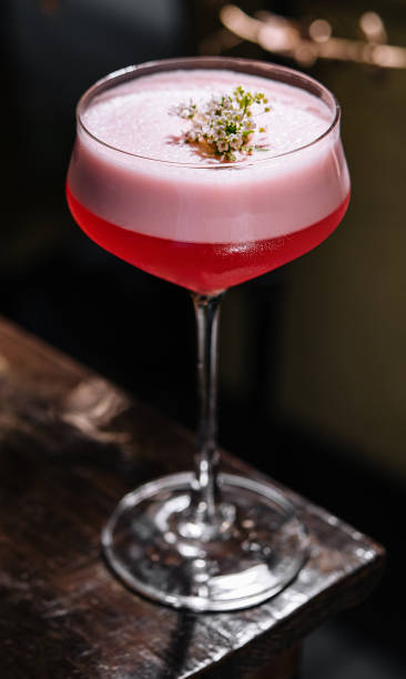 istock Pink lady alcoholic cocktail close up 2022813338