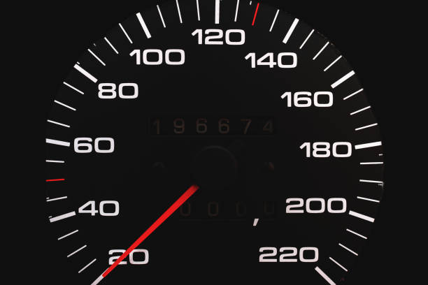 istock Speedometer in a car. Car dashboard. Dashboard details with indication lamps.Car instrument panel. Dashboard with speedometerCar detailing. Modern interior.Closeup.Copy space. 2022833351
