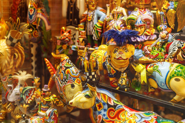 Traditional ceramic souvenirs in Barcelona, Spain
