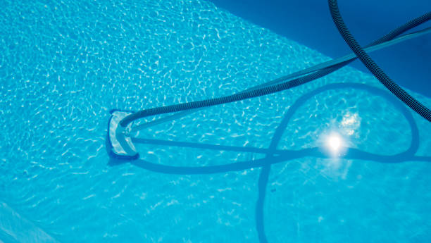 istock Swimming pool cleaning kit. Bottom vacuum cleaner 2022839832