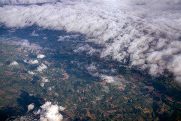 Photo taken on a plane, somewhere over Europe