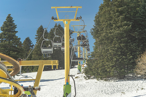 View of a cable cars.
