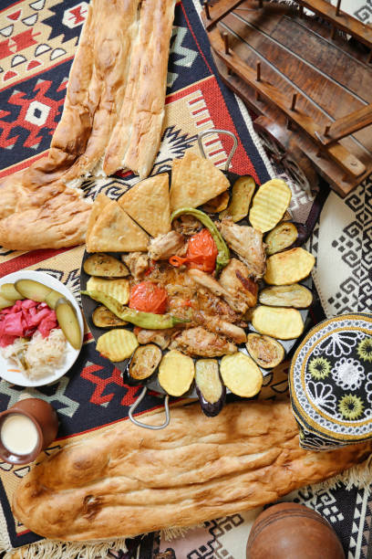 istock Platter of Food on Rug 2022851016