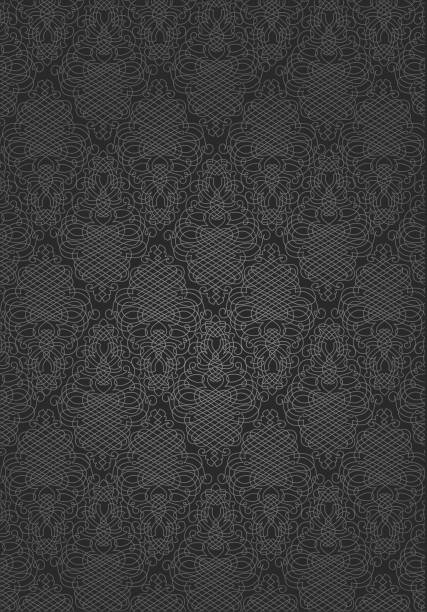 壁紙デザインのシームレスなパターンの背景 - wallpaper pattern old fashioned black renaissance点のイラスト素材／クリップアート素材／マンガ素材／アイコン素材