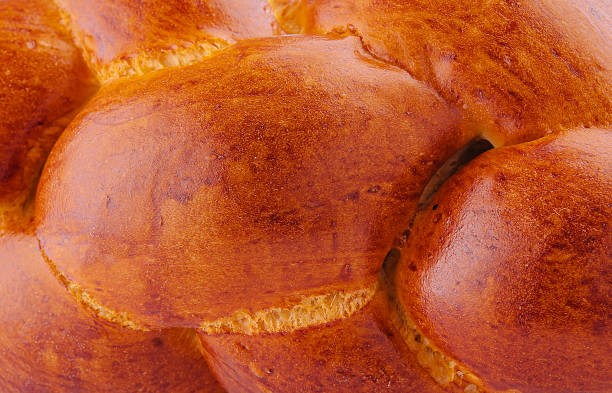jewish challah bread close up background