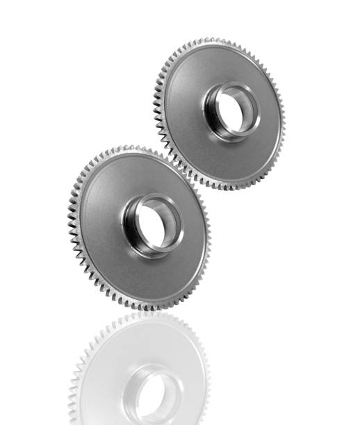 Metal gears isolated on white background