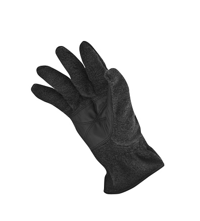 Black rubber gloves to protect hands during cleaning