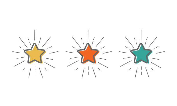 Premium star icon or symbol in line style. Premium star icon or symbol in line style. stars in your eyes stock illustrations