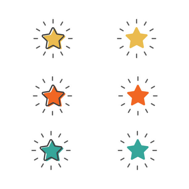 Premium star icon or symbol in line style. Premium star icon or symbol in line style. stars in your eyes stock illustrations