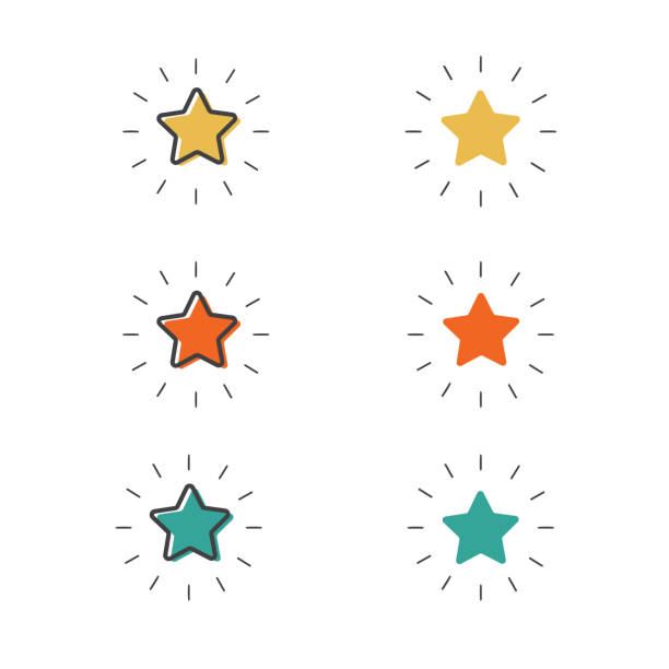 Premium star icon or symbol in line style. Premium star icon or symbol in line style. stars in your eyes stock illustrations