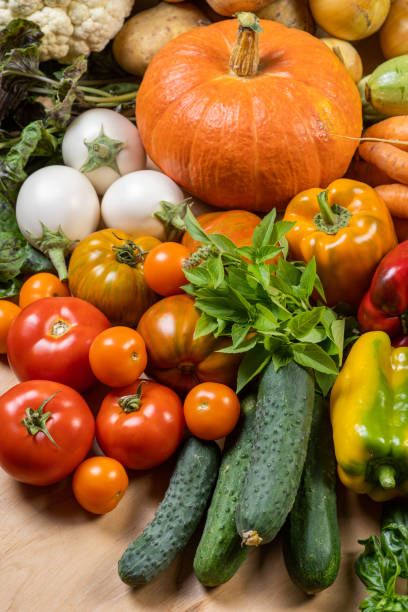 istock close-up shot of various fresh vegetables, displaying a rich array of colors and textures. 2022923455