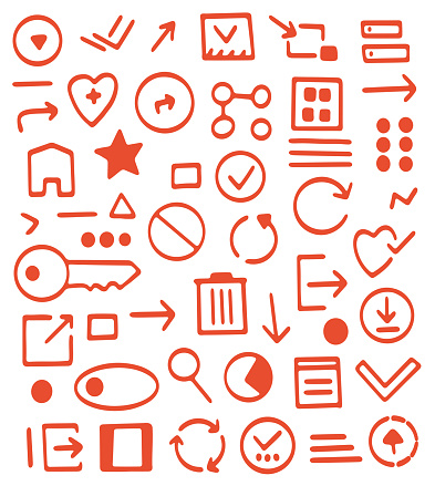 Line Sketch Icons for Presentation