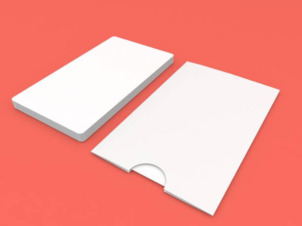 istock Business cards on red background. 2022972675