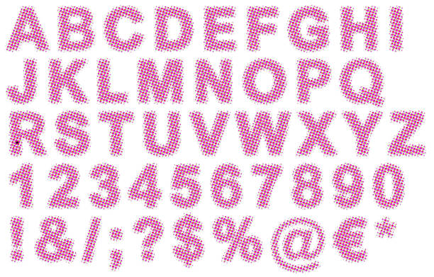 ピンクのグラマーアルファベット