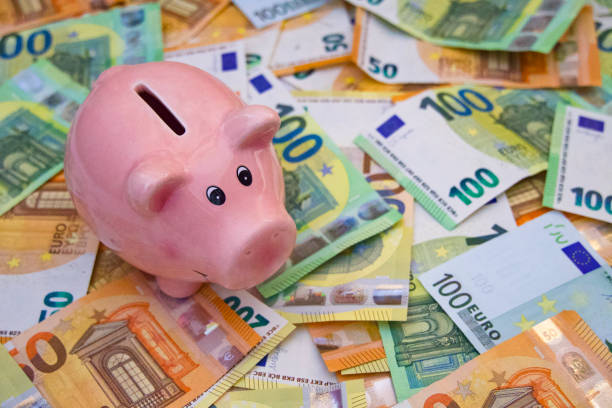 istock Piggy bank on many banknotes 2022978493