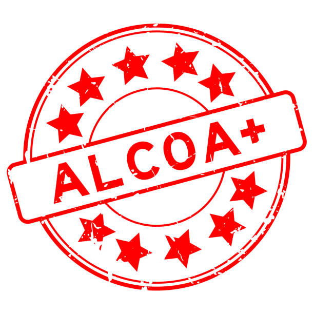 istock Grunge red word ALCOA (Abbreviation of Attributable, Legible, Contemporaneous, Original and Accurate)  plus with star icon round rubber seal stamp on white background 2023001460