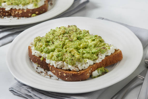 istock Cottage Cheese Toast with Creamy Avocado 2023008044