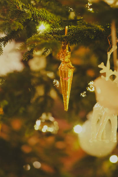 istock Close-up of decorated Christmas tree top 2023086440