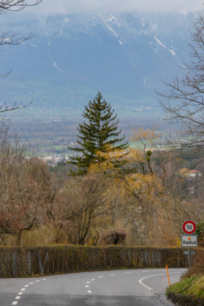 Road heading to Vaduz, Liechtenstein
