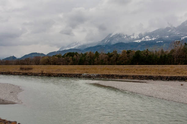 River Rhine, Vaduz, Liechtenstein