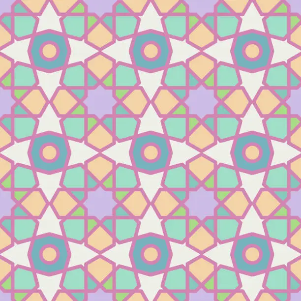 Vector illustration of Tradition Geometric Repeat Pattern