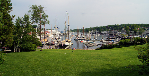 Burlington, Vermont, USA – October, 2023. The marina on Camplain Lake at Burlington, Vermont, USA.