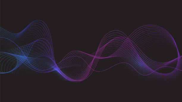 Free Stock Photo of Dynamic neon blue and purple abstract digital light ...