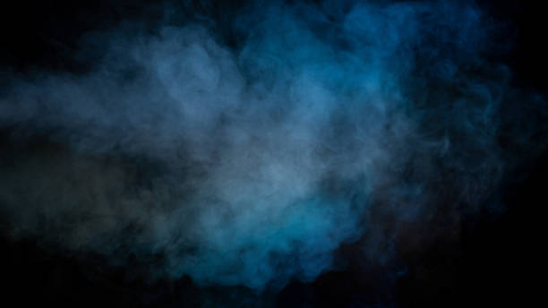 istock Blue and yellow steam on a black background. 2023146379