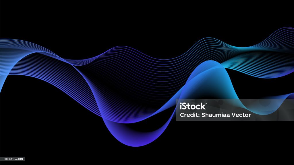 Modern blue liquid wave line particle technology abstract background Wave Pattern stock vector Modern blue liquid wave line particle technology abstract background Wave Pattern stock vector