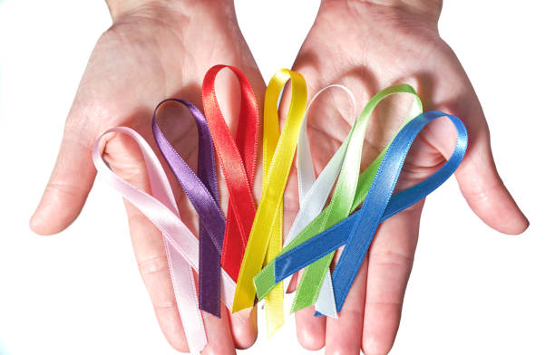 istock woman's hands with colorful bows on top on white background 2023204314