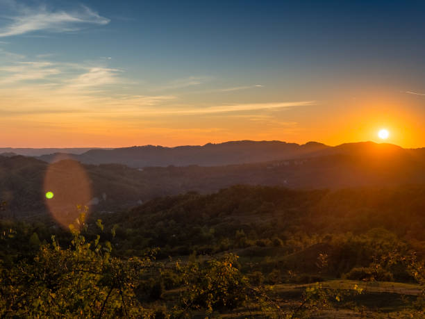 istock Majestic Sunset Casting Glow Upon Mountain Peaks 2023230204