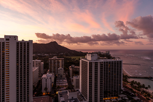 Scenic views and landscapes on and around Diamond Head on Oahu