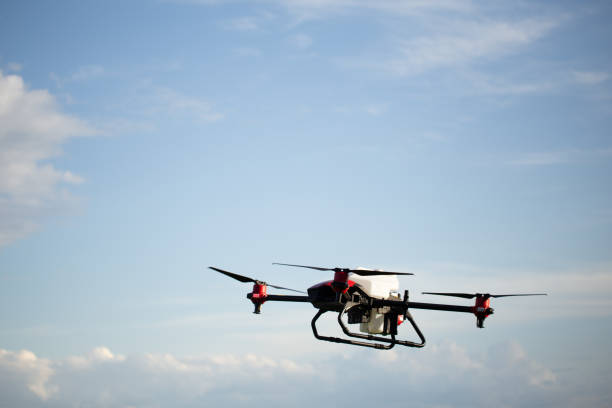 istock Agriculture drone on the green tea field. 2023247795
