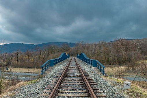 Railway, Tracks, Parallel, Infinity - Train tracks during winter season