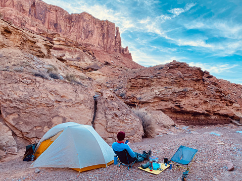 Camping in Utah Canyon