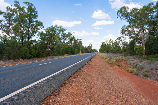 The Barrier Highway, the main highway through outback NSW, Australia