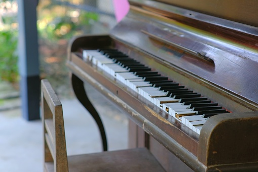 Old and broken piano