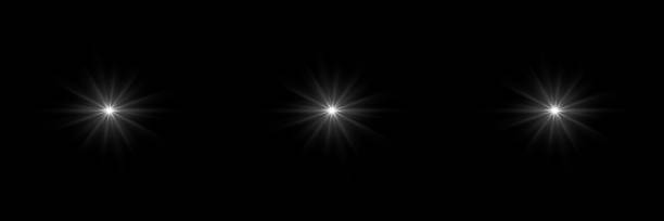 istock Set of light effects and glares, light explosion, solar flare, sparks and stars. 2023507233