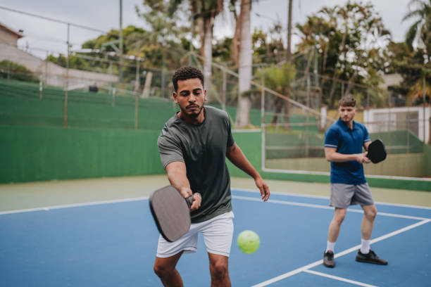 istock Duo friends play pickleball 2023555734