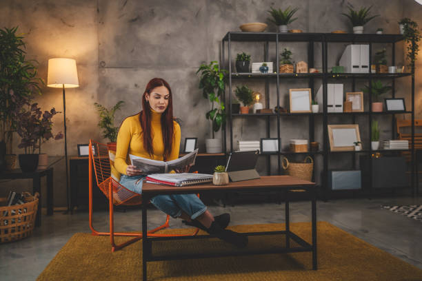 istock young caucasian woman student study at home learn exam prepare lesson 2023557271