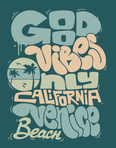 Good Vibes Only California Venice Beach T-shirt Design.