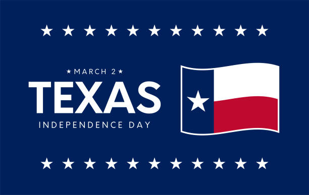 Texas Independence Day blue card, March 2. Vector Texas Independence Day blue card, March 2. Vector illustration texas independence day stock illustrations